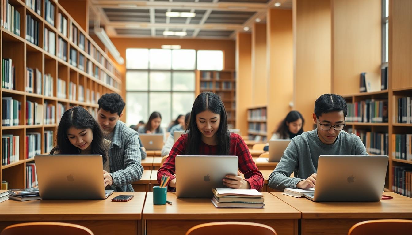 Student developing practical and academic skills